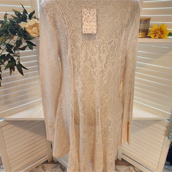 FREE PEOPLE NEW IVORY KNIT NEW DRESS SIZE LARGE - Picture 6 of 10